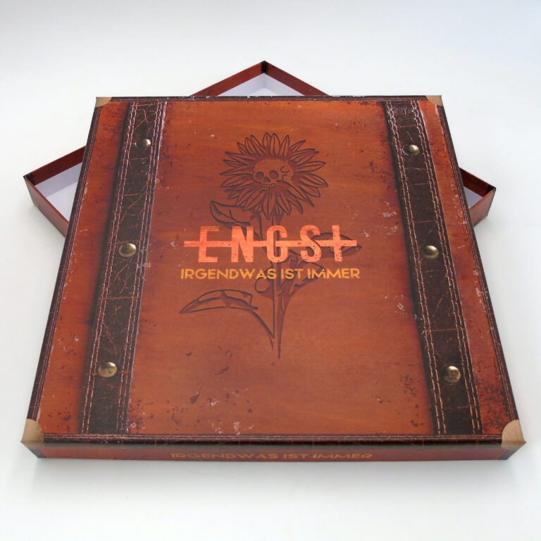 Schallplattenbox in Koffer-Optik