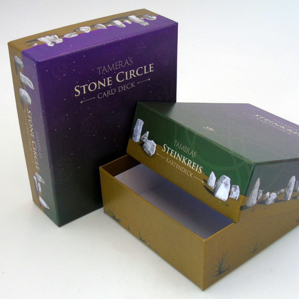 Stülpdeckelkarton mit Stegeinlage für 2 Kartendecks